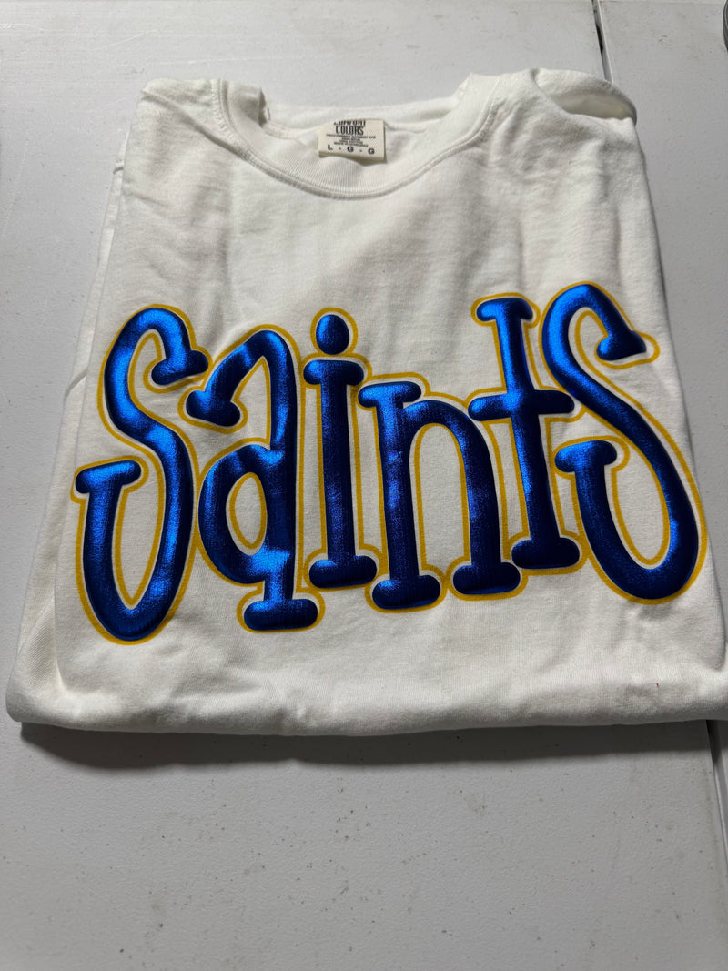 PREORDER Saints Metallic Puff Print
