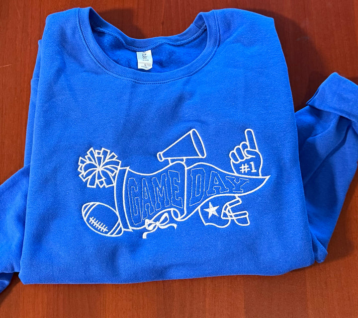 Embroidered Game Day Football Sweatshirt
