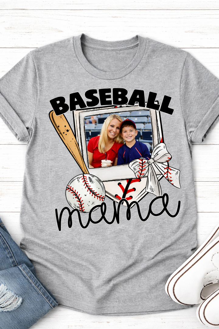Custom Photo Baseball Mama