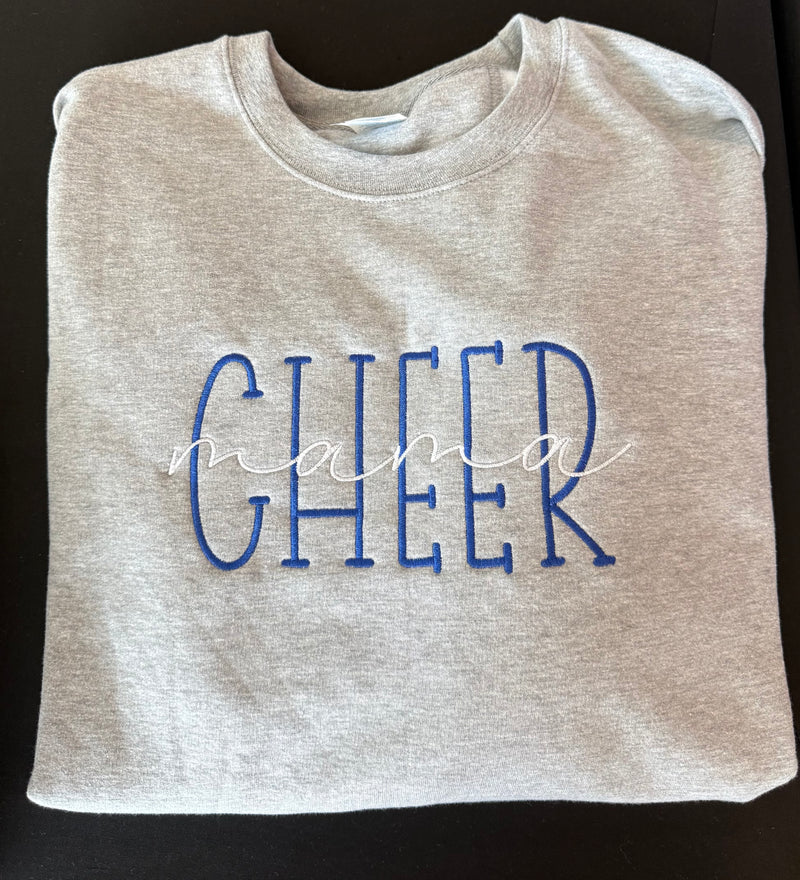 CUSTOM Cheer Mama Embroidered Sweatshirt