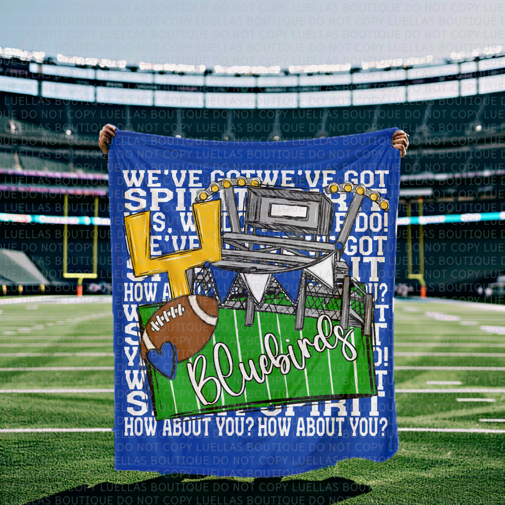Bluebirds Football Blanket