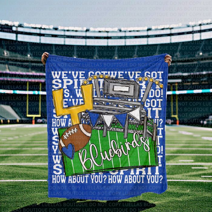Bluebirds Football Blanket