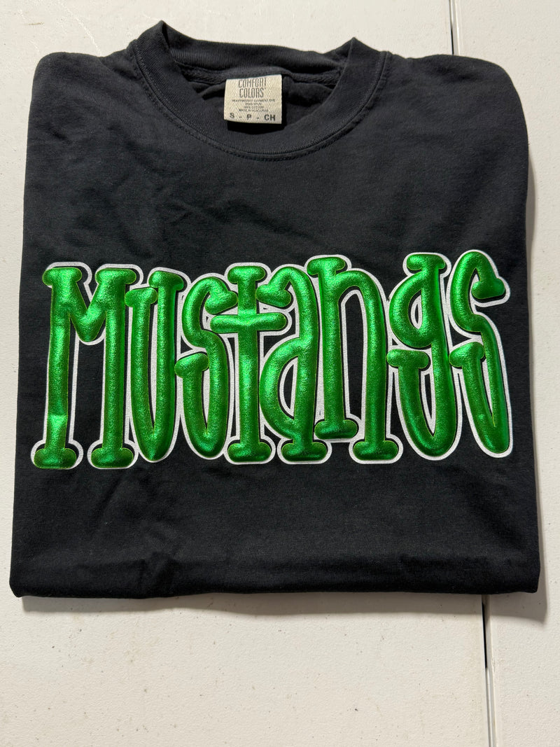 PREORDER Mustangs Metallic Puff Print