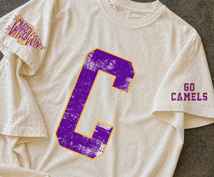 Camels Varsity Letter with Sleeves