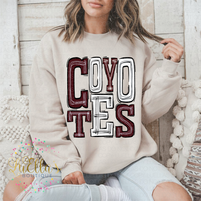 Coyotes Design 11 Maroon