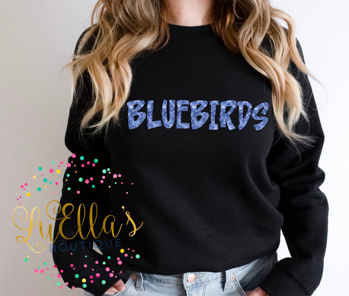 Glitter Bluebirds