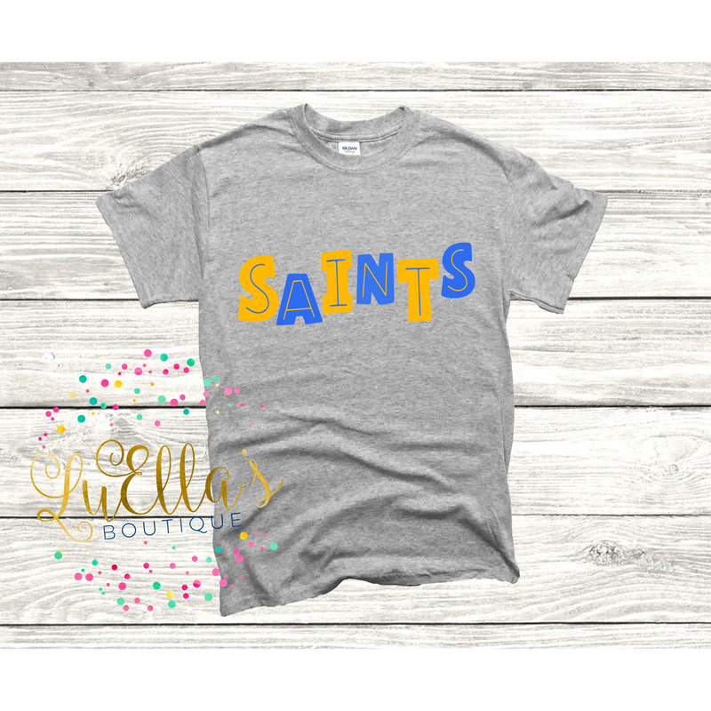Saints Block Letters