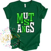 Sporty Mustangs Lime Green