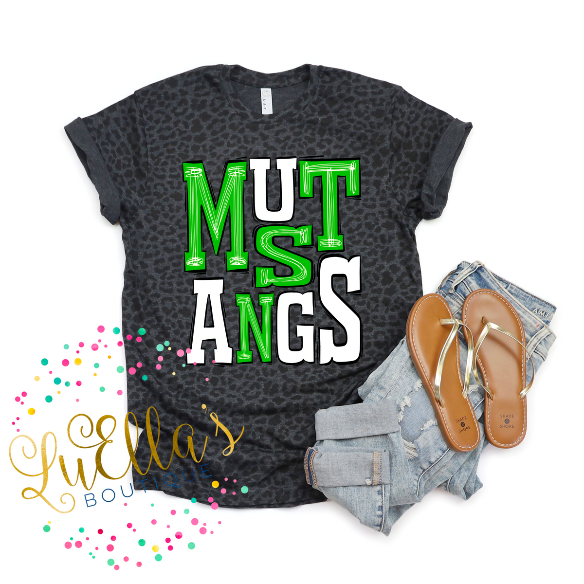 Sporty Mustangs Lime Green