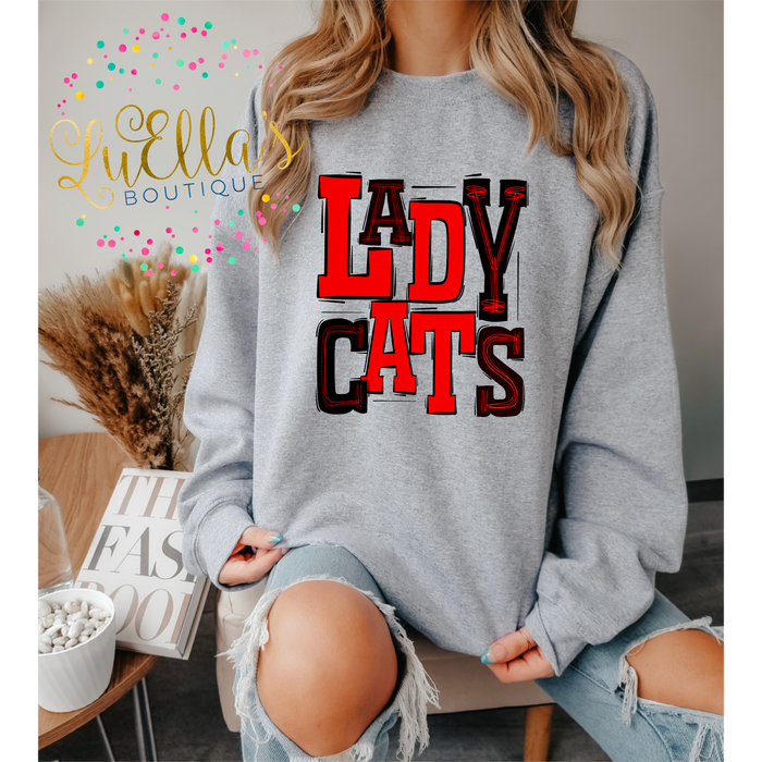 Sporty Lady Cats Red and Black