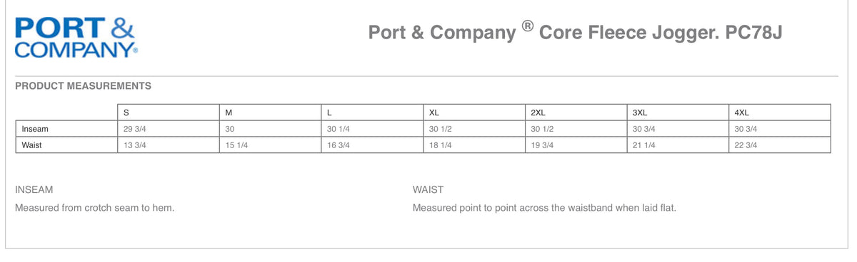 Adult Port & Company Joggers: SOFTBALL