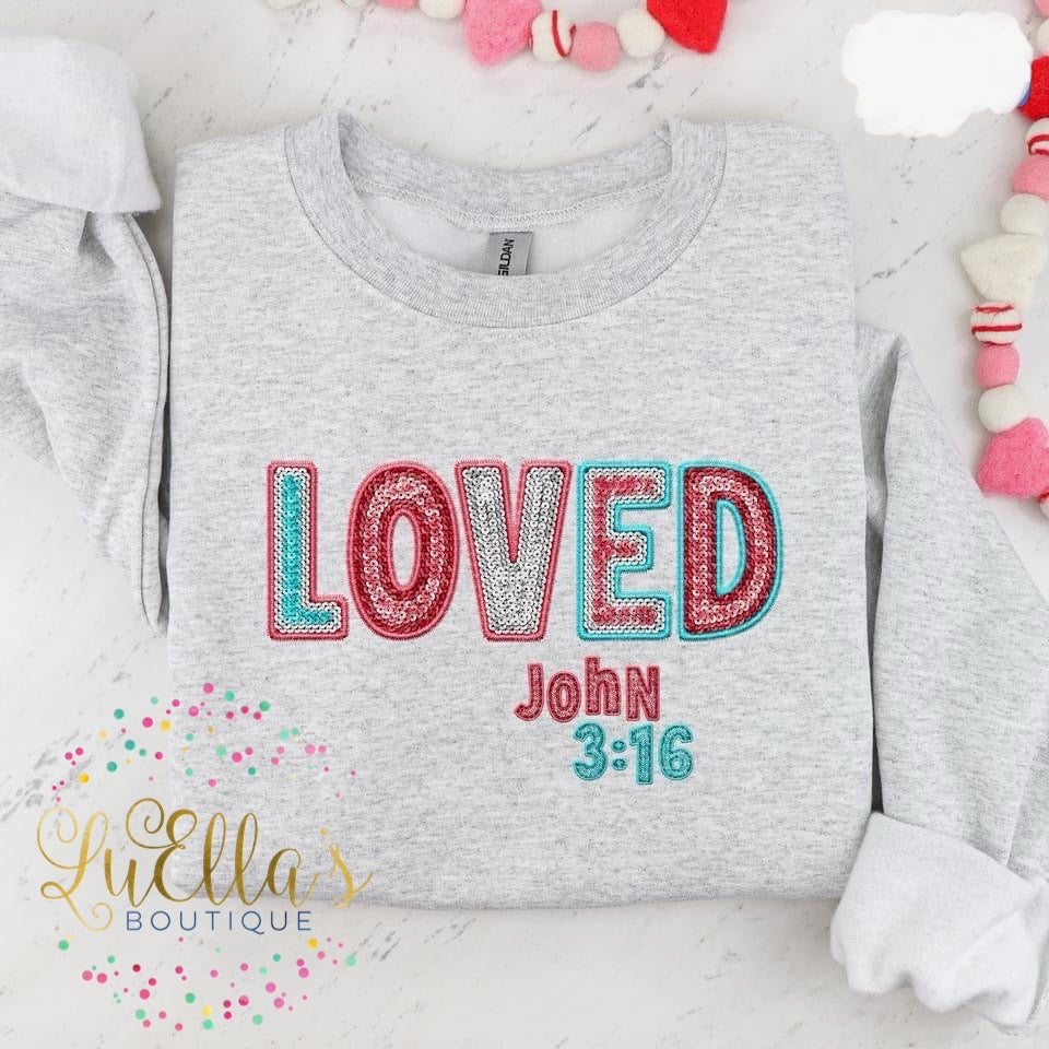 LOVED John 3:16 (Red Silver)
