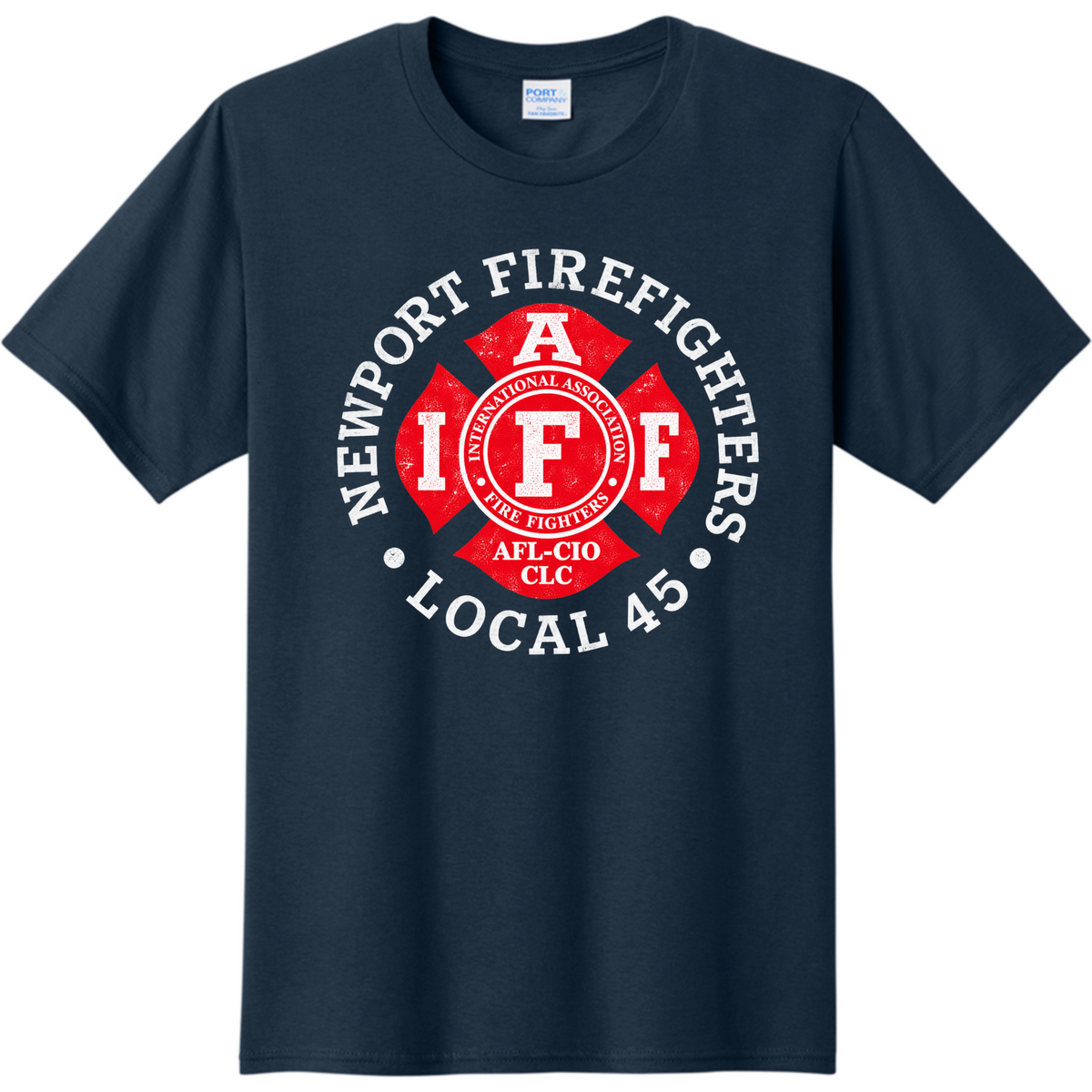 TALL ADULT Port & Co: Distressed Local 45 Logo