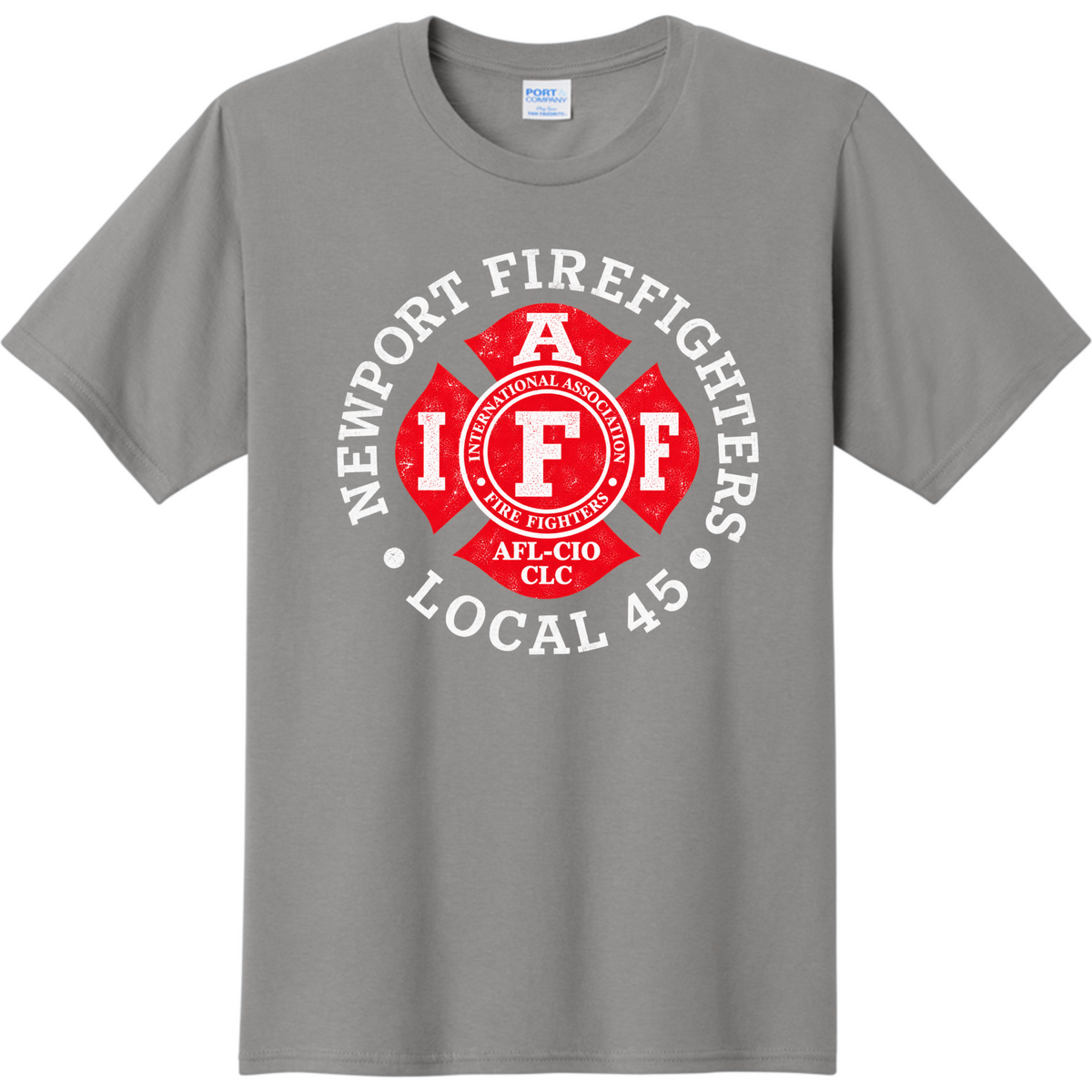 TALL ADULT Port & Co: Distressed Local 45 Logo