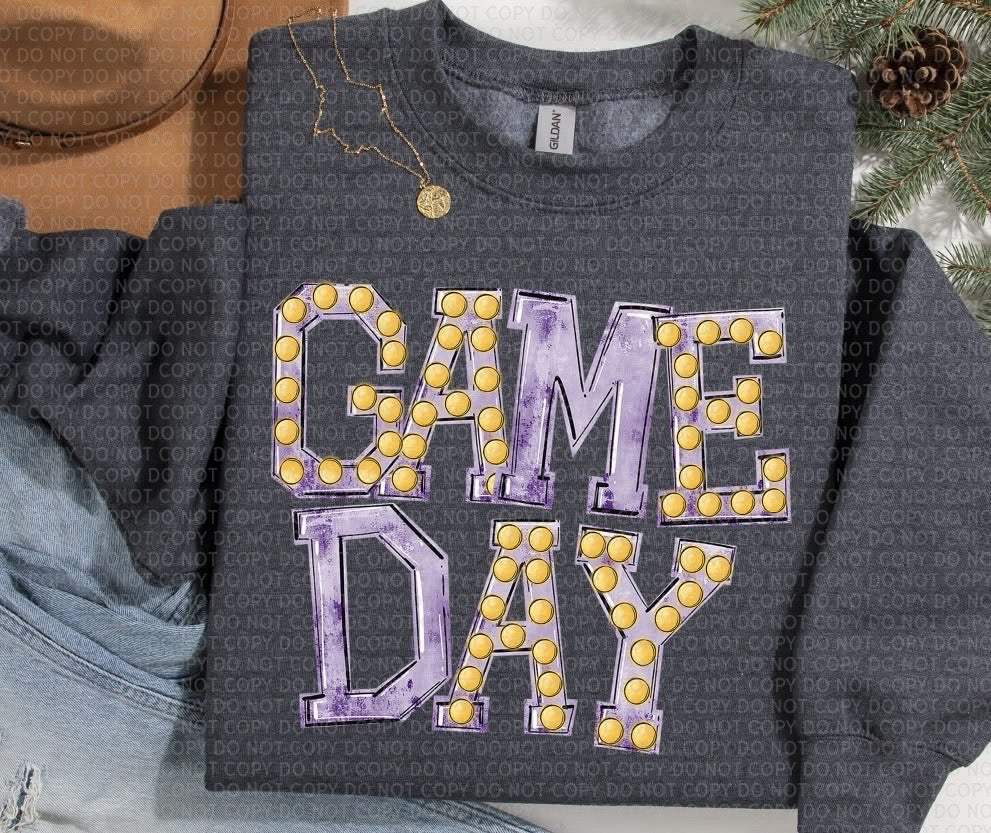 Game Day Marquee Purple & Gold
