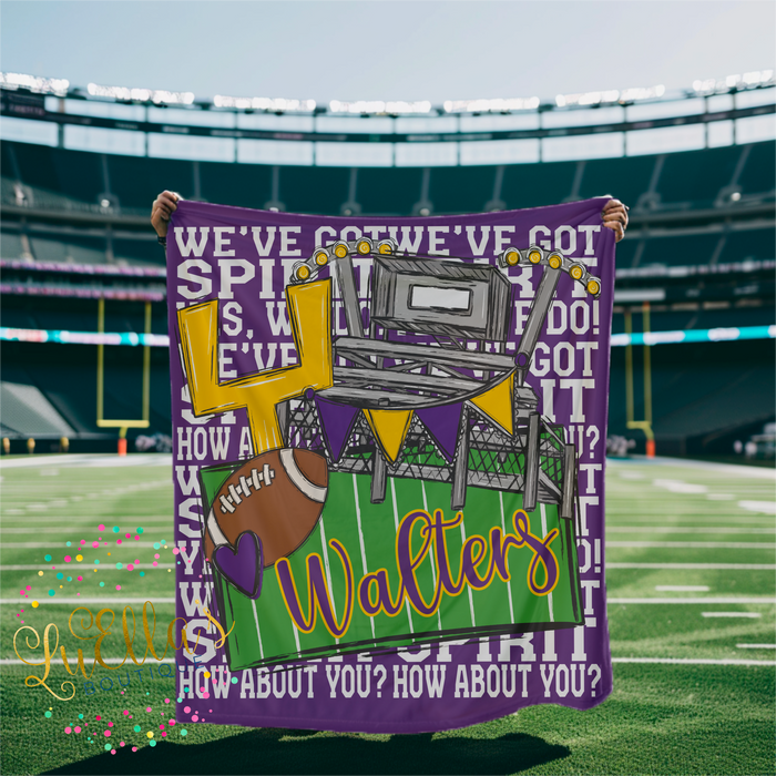 Custom Football Blanket