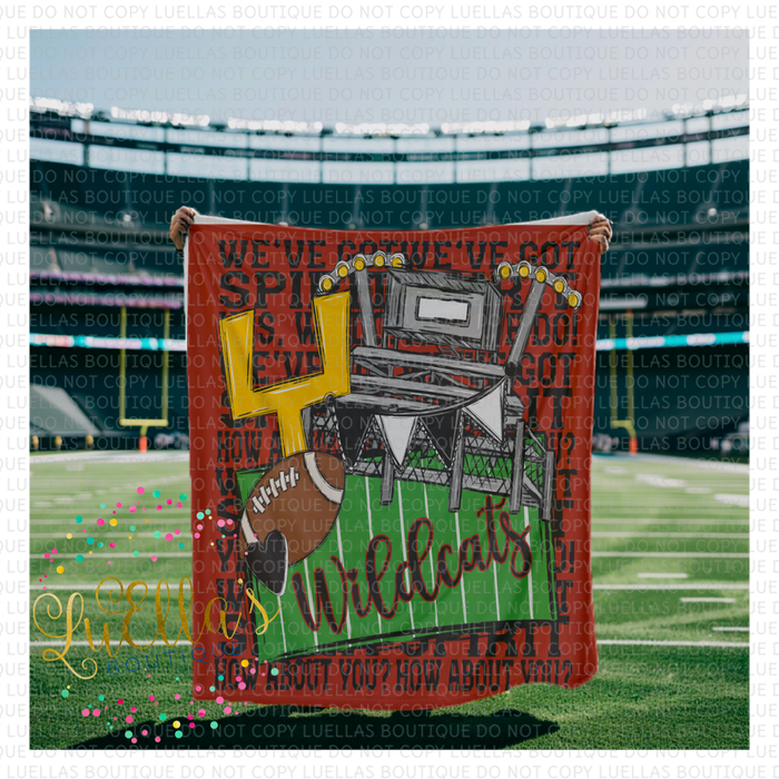 Wildcats Football Blanket