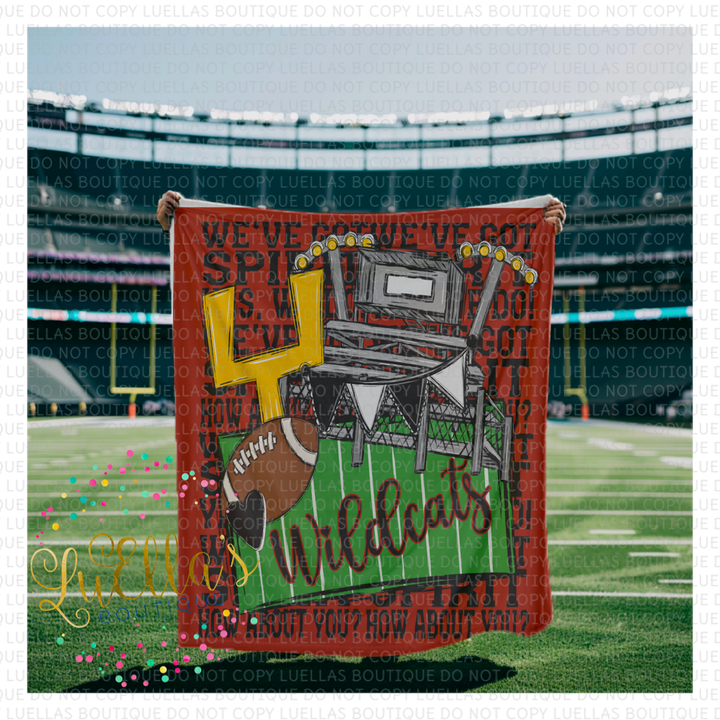 Wildcats Football Blanket