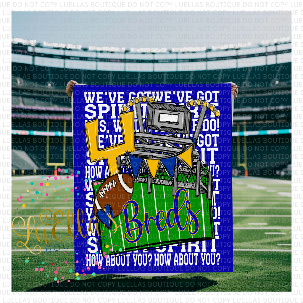 Breds Football Blanket