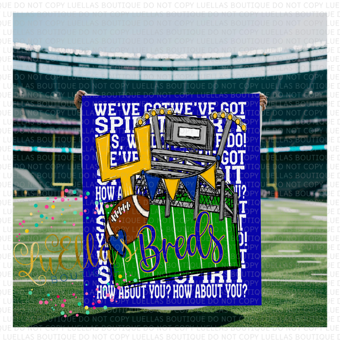 Breds Football Blanket