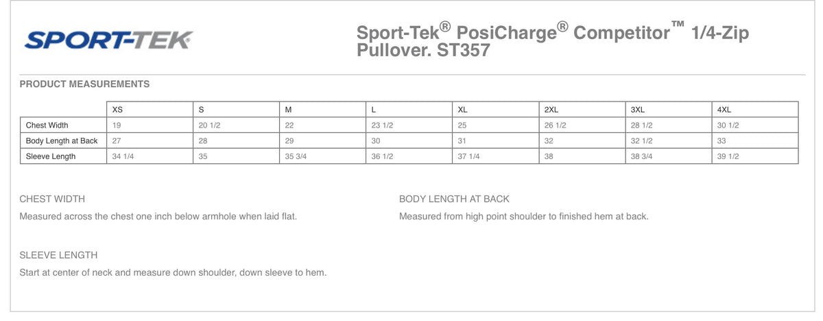 Adult Sport Tek Posi-Charge 1/4 Zip Pullover