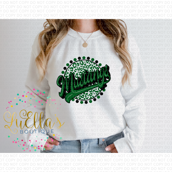 Mustangs Leopard Circle