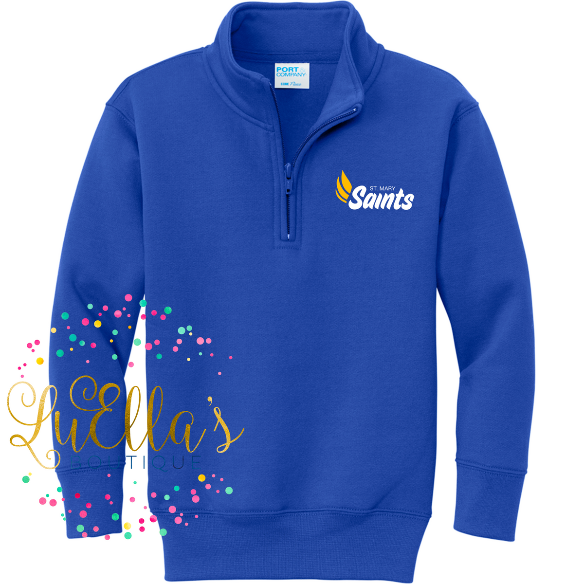 YOUTH FLEECE Port & Co 1/4 Zip Pullover