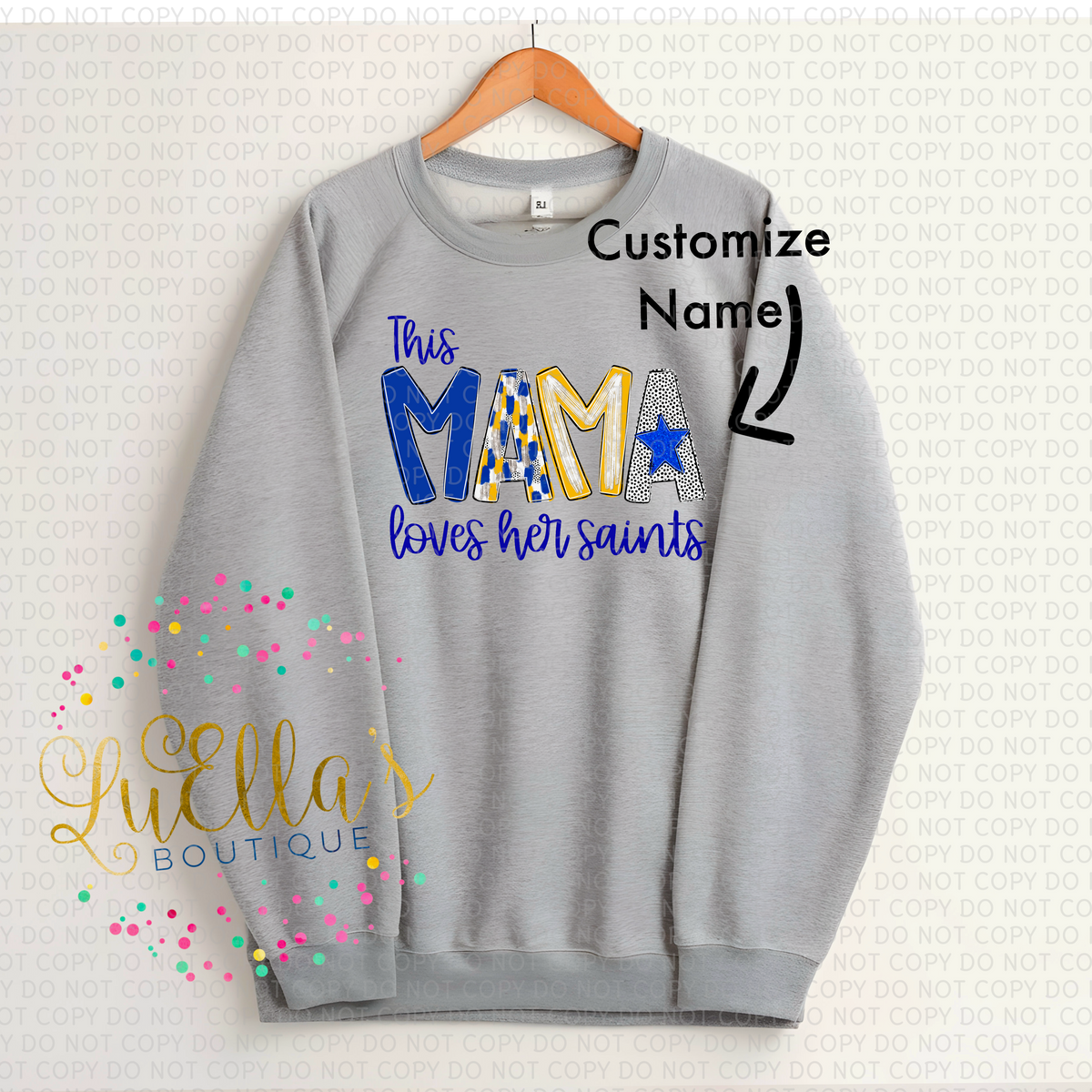 Custom loves her saints