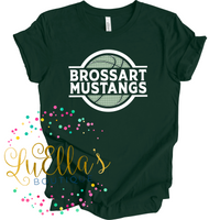 White Brossart Mustangs Basketball