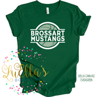 White Brossart Mustangs Basketball