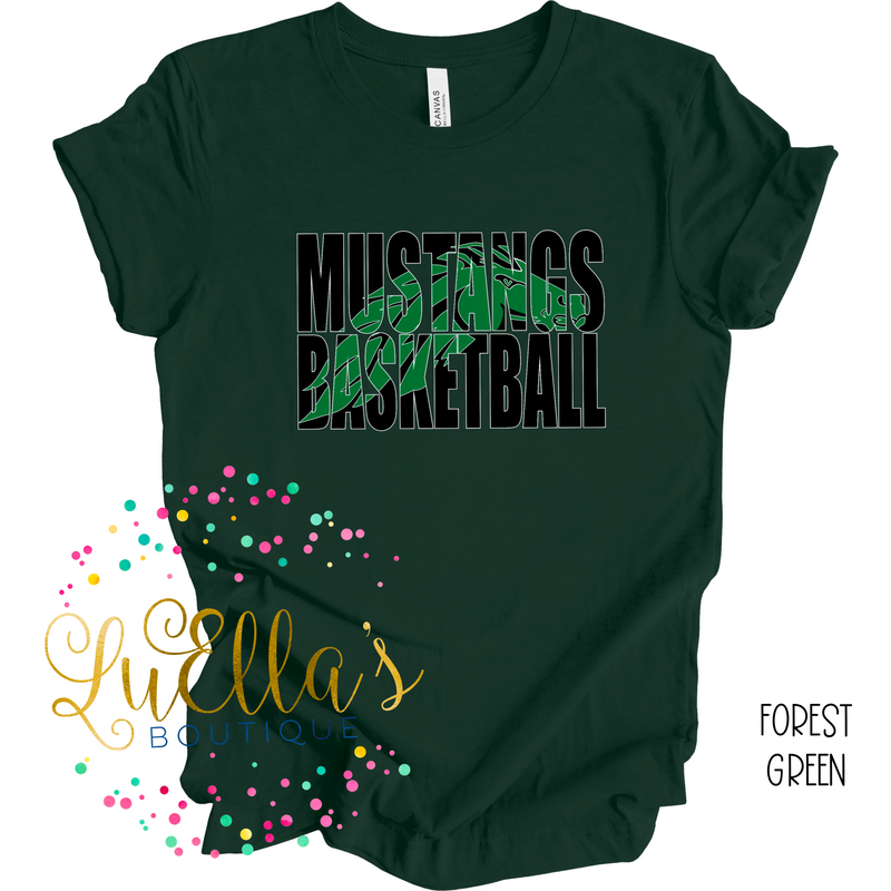 Mustang Basketball Inlay