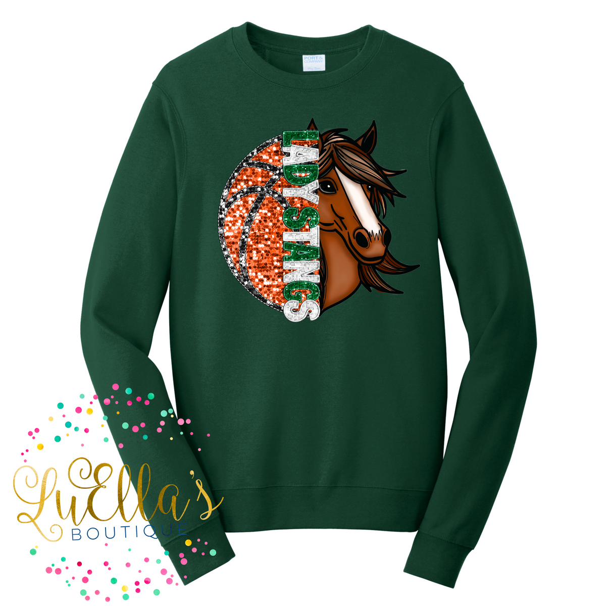 Lady Stangs Glitter Mascot