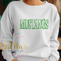Hollow Glitter Mustangs Design
