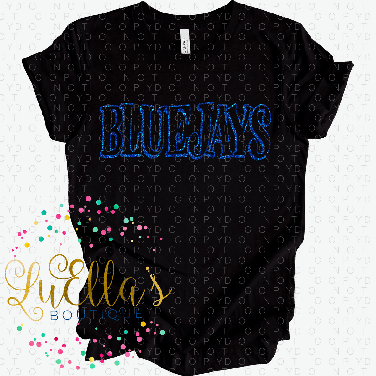 Hollow Glitter Bluejays