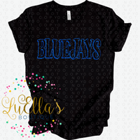 Hollow Glitter Bluejays