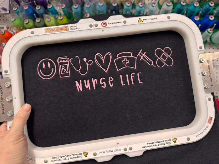 Embroidered Nurse Life Crewneck Sweatshirt