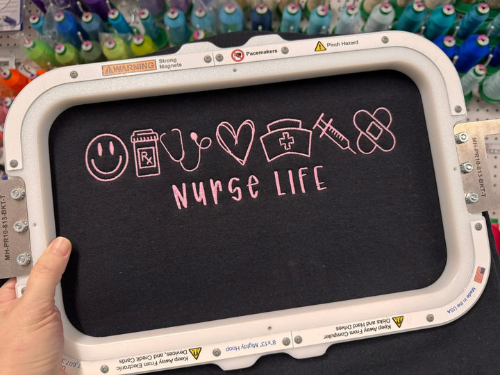 Embroidered Nurse Life Crewneck Sweatshirt