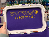 Embroidered Teacher Life Crewneck Sweatshirt