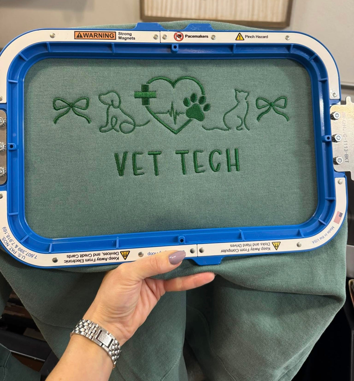 Embroidered Vet Tech Crewneck Sweatshirt