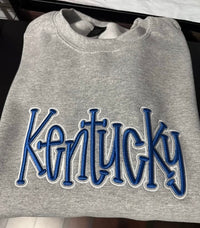 Embroidered Kentucky Puff Crewneck Sweatshirt
