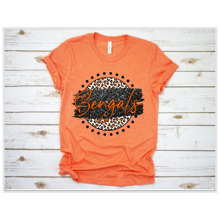 Glitter Leopard Circle