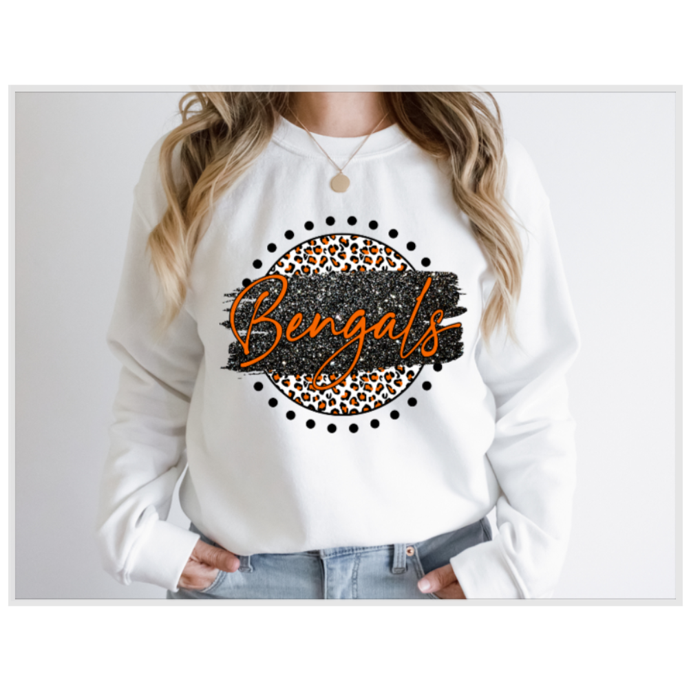 Glitter Leopard Circle