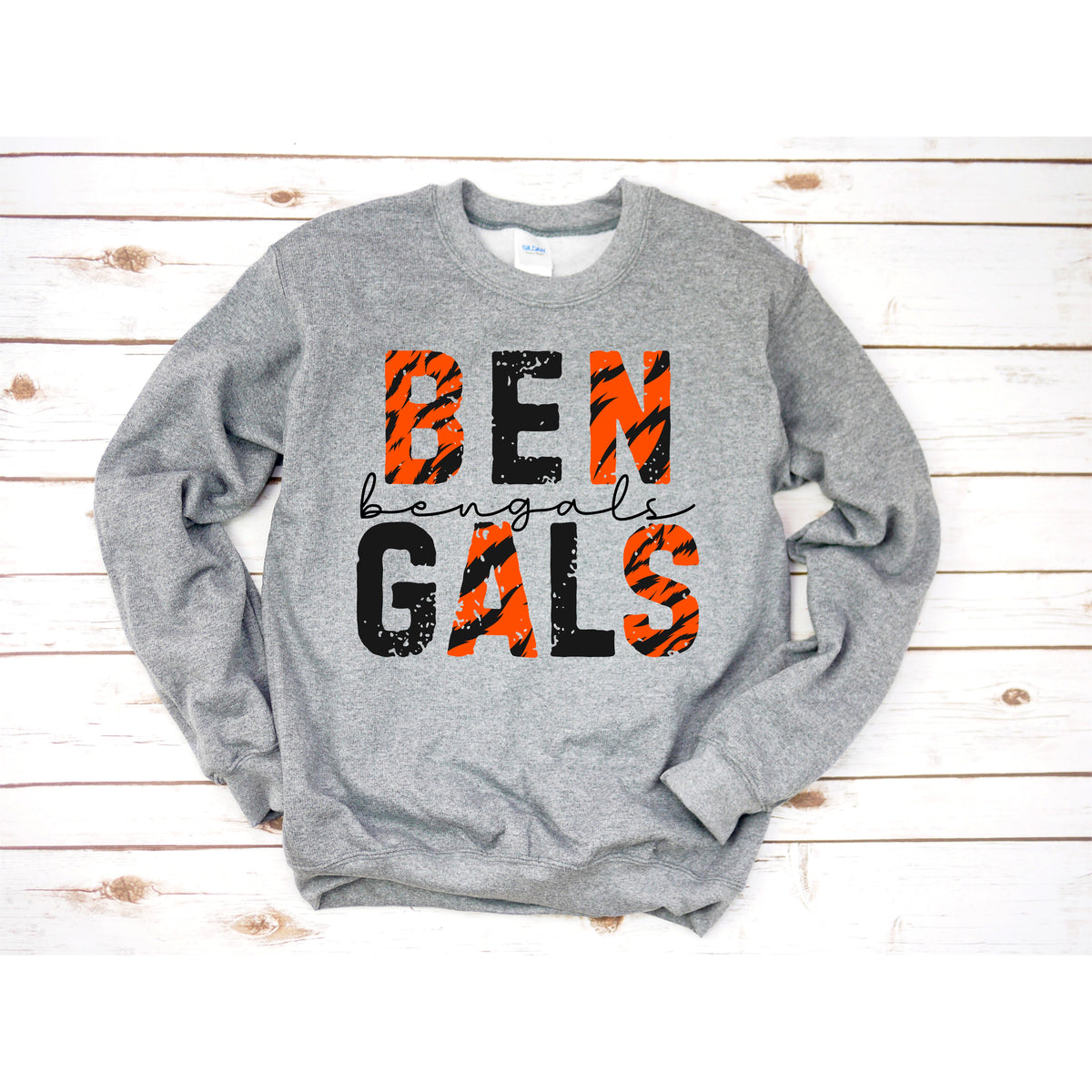 Distressed Black and Orange