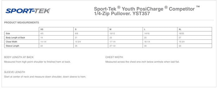 YOUTH BLUE Sport Tek Posi-Charge 1/4 Zip Pullover