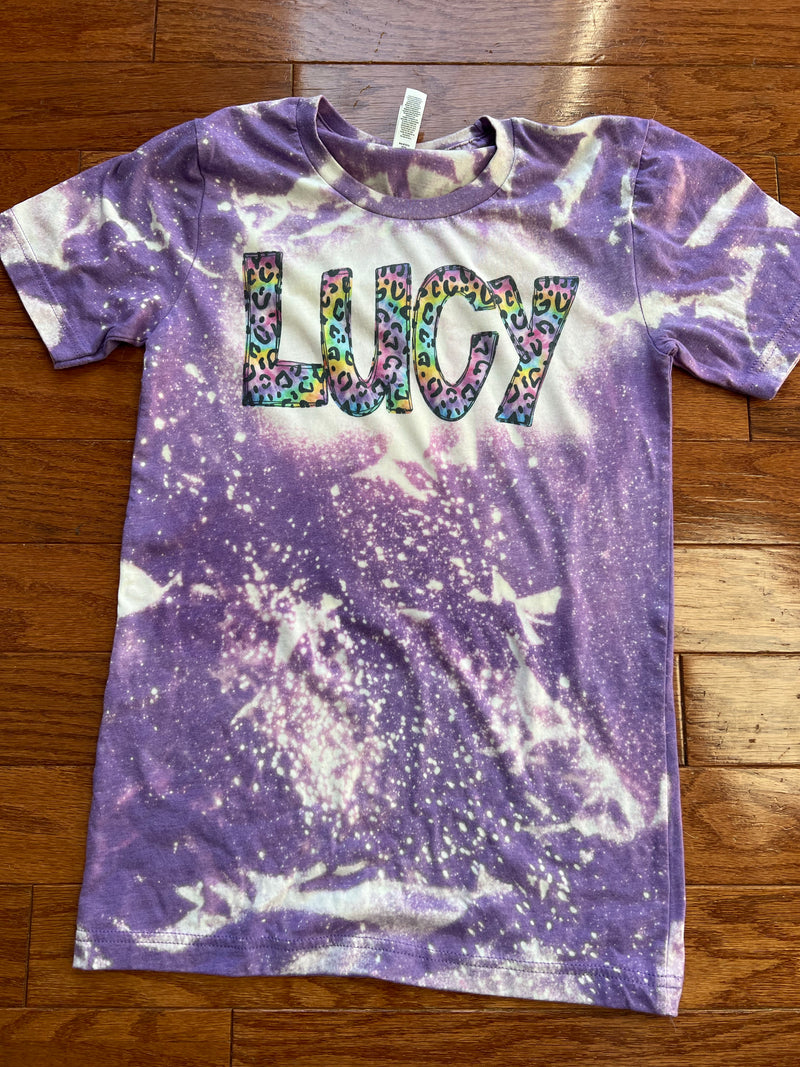 Youth Leopard Name Tee