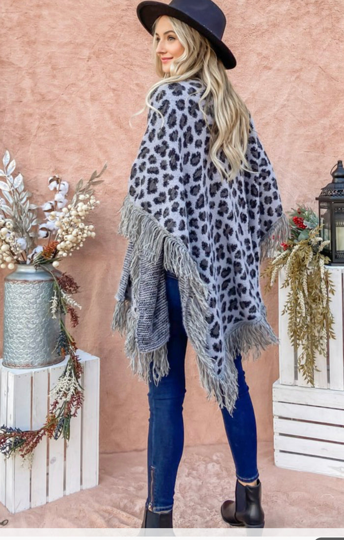 Leopard Poncho