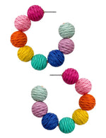 Pom Pom Hoop Earring
