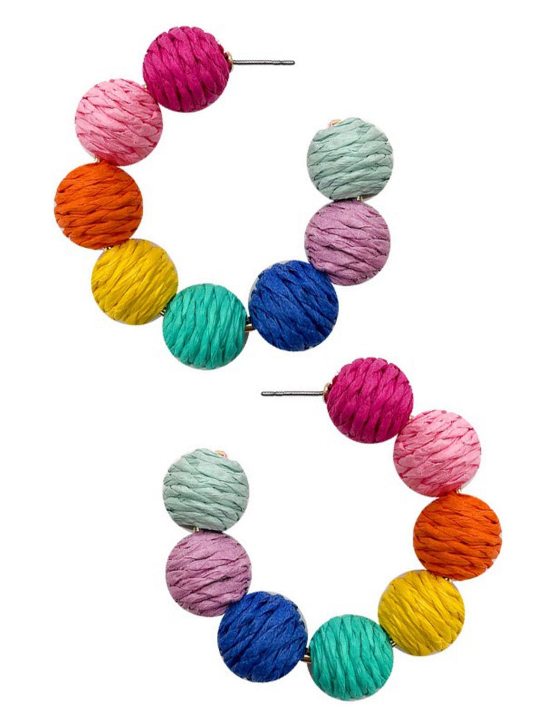Pom Pom Hoop Earring