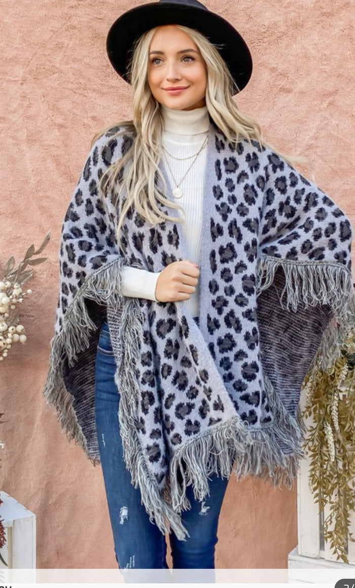 Leopard Poncho