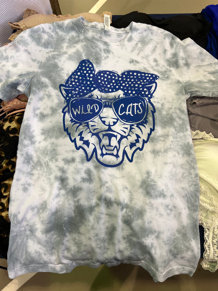 Grey Dye Wildcats Tee